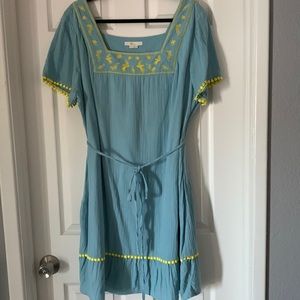 Boden Embroidered Gauze Dress